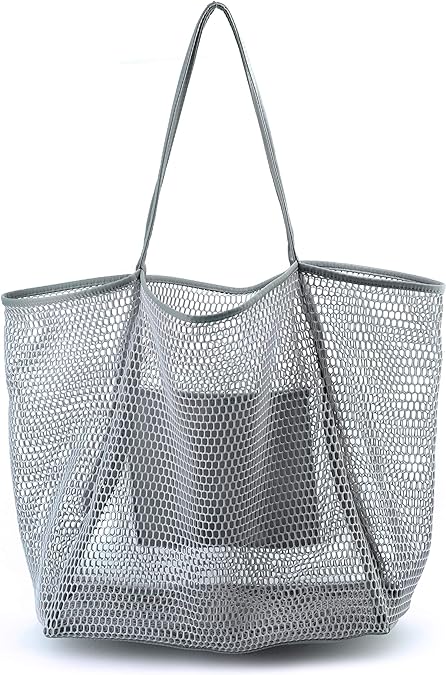 Mesh Beach Tote, Womens Shoulder Handbag, Beach Bag Mesh Beach Tote, Womens Shoulder Handbag, Beach Bag